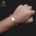 Personalisiertes Lederarmband gravur herren silver uniqal
